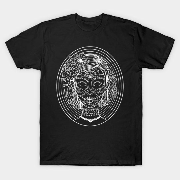 Calavera Ladies Sugar Skull Women T-Shirt by DANPUBLIC